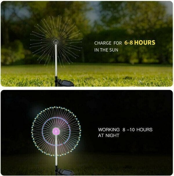 🔥Hot Sale 49% OFF🎁Waterproof Solar Garden Fireworks Lamp