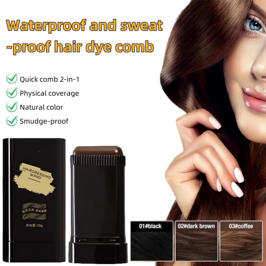 🔥Hot Sale 49% OFF👍🏻Portable Hair Dye Comb for Gray Hair Coverage - Waterproof and Sweatproof